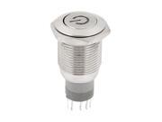 15mm DC 12V ON OFF Blue LED Light Metal Push Latching Switch for Car Motor