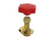 Red Silver Tone Metal Brass Can Tap Valve Bottle Opener for Refrigerant Gas