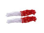 Unique Bargains 2 Pcs 16.5 Long All Weather Great Replacement Nylon Basketball Nets White Red
