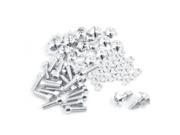 Unique Bargains 6mm Thread Dia Star Shaped License Plate Frame Screws Nuts Sliver Tone 25 Pcs