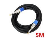 Unique Bargains 5M Mono 6.35mm 1 4 TS to Stereo 6.35mm 1 4 TRS Adapter Connector Cable
