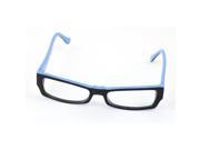 Unique Bargains Lady Plastic Full Rim Frame Clear Lens Spectacles Eyeglasses Eyewear Blue