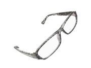 Leopard Pattern Metal Strip Clear Lens Glasses for Lady
