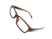 Unique Bargains Single Bridge Brown Clear Lens Plano Glasses for Ladies Kagxv