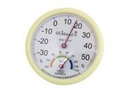 Unique Bargains Beige Plastic 20 to 100 Percent RH Measuring Temperature Gauge Hygrometer