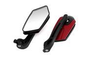 Burgundy Housing Motorcycle Adjustable Rearview Blind Spot Mirrors 2 Pcs