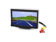 Unique Bargains LCD Car Rear View Camera Monitor Rotating Screen 2 AV Inputs 5 inch TFT Color