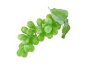 Unique Bargains Emulational Green Leaves Soft Plastic Grapes Table Adornment