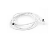 1.5M Long RF Aerial Coaxial Male to Male Plug CATV TV Antenna Cable Cord White