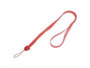 Mobile Cell Phone iPod MP4 Silicone Neck Strap Cord Lanyard 75cm Girth Red