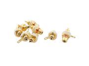 Amplifier Chassis Audio Video RCA Female Jack Socket Connector Gold Tone 8pcs