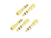 5pcs 6.35mm Male to 3.5mm Female M F Stereo Socket Audio Plug Adapter Connector