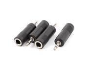 4 Pcs 3.5mm Male Plug to 6.35mm Female Jack Stereo Audio Adapter Converter