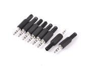 8pcs Plastic Head 3.5mm Male Stereo Jack Plug Audio Cable Adapter for Headphone