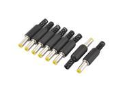 8pcs Plastic Cover DC Male Adapter Socket Power Supply Wire Connector 5.5x2.1mm
