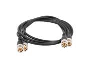 2Pcs BNC Male to Male Plug Connector Coaxial RF AV Audio Video Jumper Cable 1M