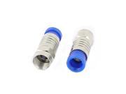 2 Pcs RG6 F Connector Adapter Plug Coax Compression Satellite Cable Fitting