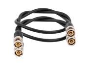 2Pcs BNC Male to Male Plug Connector Coaxial RF Audio Video Jumper Cable 0.5M