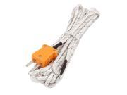 5M K Type Yellow Plug 50 204 Celsius Temperature Thermocouple Wire 2 Pcs