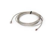6.6Ft Silver Tone Metal K Type Thermocouple Extension Wire