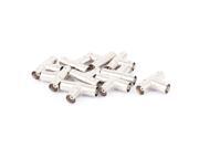 10Pcs BNC Female to Double BNC Female Plug T Shape Adapter Connector Silver Tone