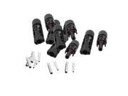 Unique Bargains MC4 30A Waterproof Male Female M F Electric Wire Solar Connector Adapter 5 Pairs