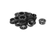 20pcs 25mm Mounted Dia Snap in Cable Wire Bushing Grommet Protector Black