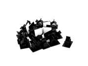 22Pcs Self adhesive Wire Cable Tie Clamp Sticker Clip Holder Fixer Black LY 0810