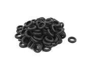 Unique Bargains 100pcs 18mm Inner Dia Double Side Rubber Cable Wiring Grommets Gasket Ring Black