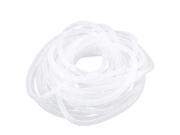 Unique Bargains 30ft 9M Long 8mm x 7mm White Flexible Wire Spiral Wrap Cable Sleeving Band Tube