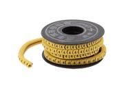 Flexible Yellow PVC Number 4 Printed Cable Marker Tag Reel Roll for 2.5mm2 Wire