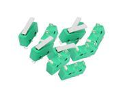 10Pcs AC125V 250V 5A Long Straight Hinge Lever Micro Limit Switch Green