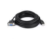 Unique Bargains USB 2.0 to RS232 DB9 9 Pin Plug PLC Programming Adapter Cable Cord 5M 16Ft Long