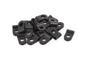 20Pcs Black Plastic R Type Cable Clip Clamp for 2.7mm Dia Wire Hose Tube