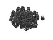 100 Pcs 6.5mm x 10mm Round Cable Harness Protective Snap Bushing SK 10 Black