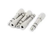 5Pcs Silver Tone 6.35mm Male to 3.5mm Female Stereo Audio Adapter
