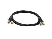 2Pcs BNC Male to Male Plug Connector Coaxial RF AV Audio Video Jumper Cable 1.5M