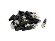10Pcs Solderless Coaxial Cable Plastic Tail BNC Male Plug Straight Connector