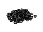 Unique Bargains 100pcs 25mm Mounted Dia Snap in Cable Bushing Grommet Protector Black