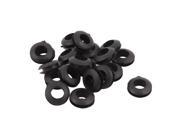 Unique Bargains 8mm Inner Dia Double Sides Rubber Cable Wiring Grommets Gasket Ring 20Pcs