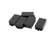 5Pcs 65mm x 38mm x 22mm Surface Mounted Sealed Electric Junction Box Black