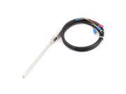 1Meter Cable PT100 Thermocouple Temperature 5*100mm Sensor Probe