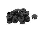 25pcs 22mm Mounted Dia Snap in Cable Hose Bushing Grommet Protector