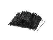 Unique Bargains 2000pcs 100mmx2mm Black Nylon Self Locking Toothed Cable Cord Tie Wire Fastener