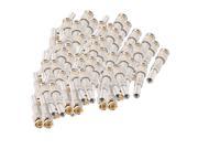 100 Pcs Spring Gold plated BNC Male Plug Connector for CCTV Camera Coaxial Cable