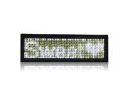 LED Badge Digital Scrolling Message Name Tag Display Rechargeable US plug White