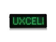 LED Badge Digital Scrolling Message Sign Card Portable Name Tag Display Green