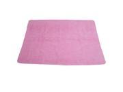 Unique Bargains Pink Synthetic Chamois Washing Towel Car Home Clean Cloth Duster 62cm x 43cm
