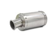 170mm x 100mm Stainless Steel Round Motorcycle Exhaust Muffler Pipe 2.4 Inlet