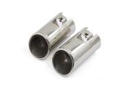 Unique Bargains 2pcs Stainless Steel Slanted Cut Oval Tip Exhaust Muffler Pipe Fits for Mazda 6